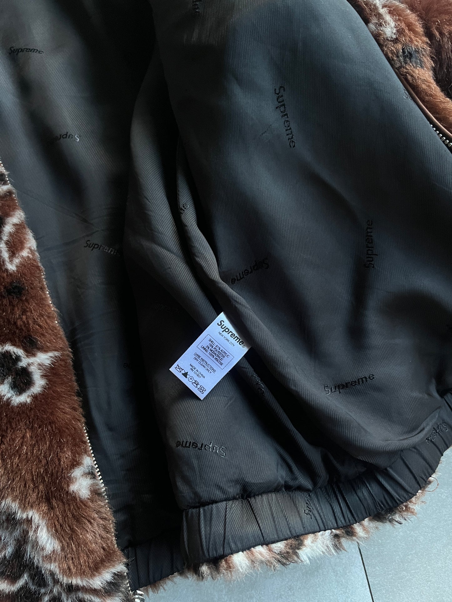 Supreme Bandana Faux Fur