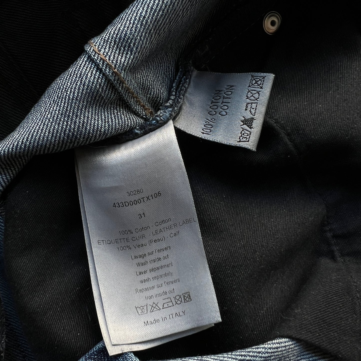 Dior Luster Waxed Denim Hedi Slimane
